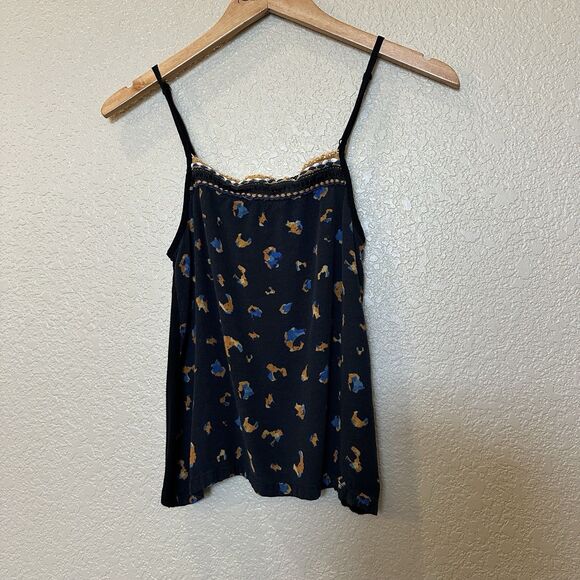 Anthropologie Bl^nk London Tank Top Size Extra Small Blue And Mustard - Picture 1 of 4